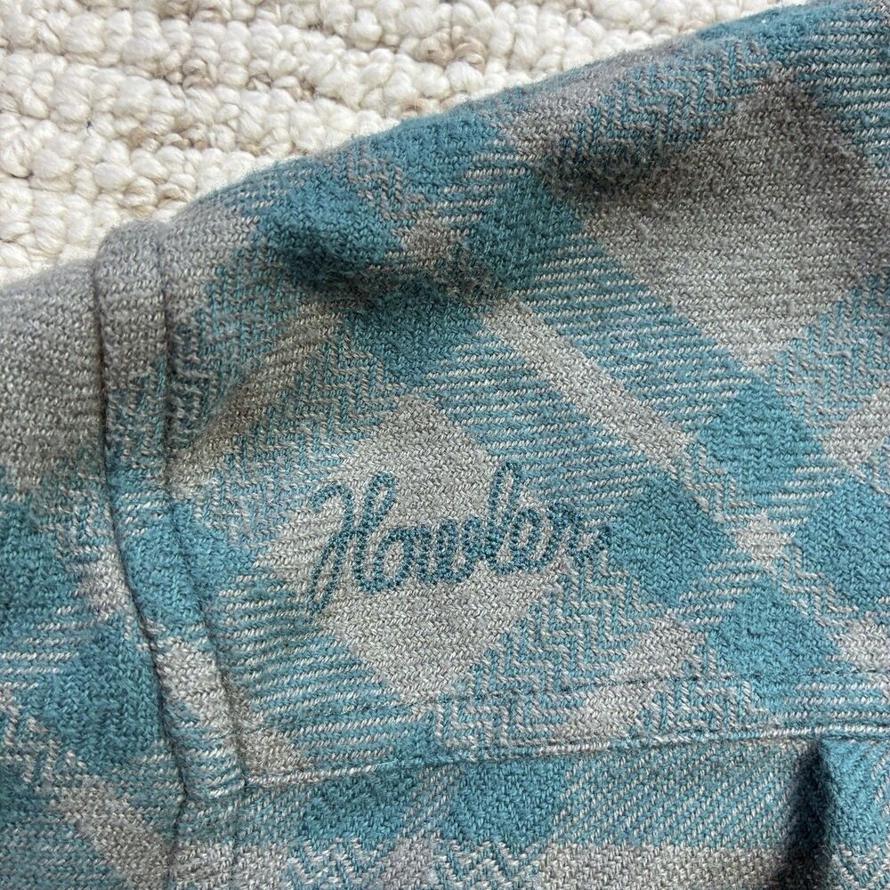 Howler Brothers Harkers Long-Sleeve Flannel Shirt Blue Gray Plaid Size XL - Picture 6 of 7